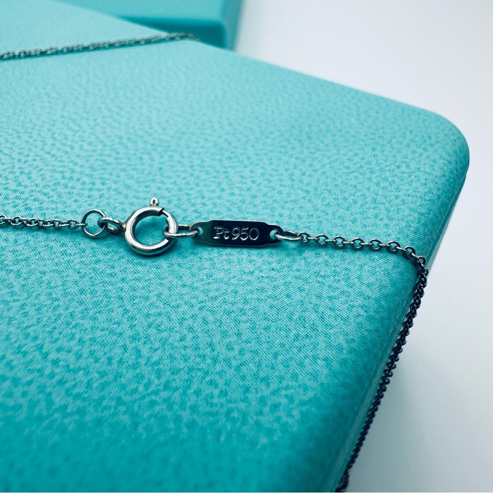 Tiffany & Co. .21 TCW Diamond Cross Necklace in Platinum with Packaging - Picture 9 of 13